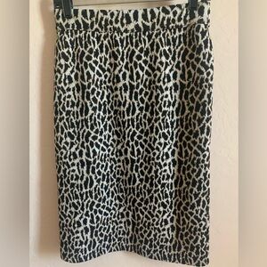 Animal Print Heavy Knit Pencil Skirt